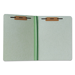 AbilityOne 7530000431194, SKILCRAFT Heavyweight Pressboard Fastener Folder, 1" Expansion, 2 Fasteners, Letter Size, Light Green, 100/Box