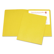 AbilityOne 7510015122414 SKILCRAFT Double Pocket Portfolio, 0.38" Capacity, 11 x 8.5, Yellow, 25/Box