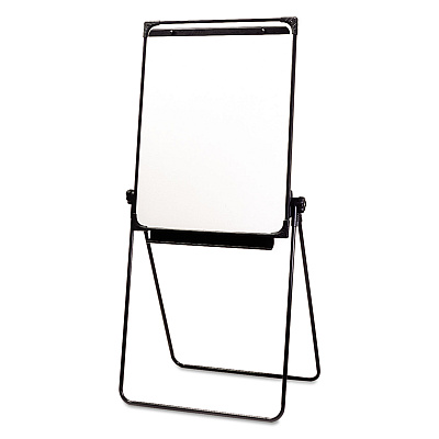 AbilityOne 7520014244867, SKILCRAFT Easel, 26 x 35, White Surface, Black Plastic Frame