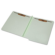AbilityOne 7530015907105, SKILCRAFT End Tab Classification Folders, 2" Expansion, 2 Fasteners, Letter Size, Light Green Exterior, 25/Box