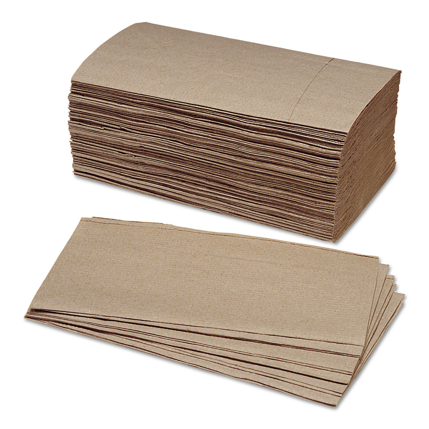 AbilityOne 8540014940911, SKILCRAFT Folded Paper Towels, 1-Ply, 9.25 x 10.75, Kraft, 250/Bundle, 16 Bundles/Box