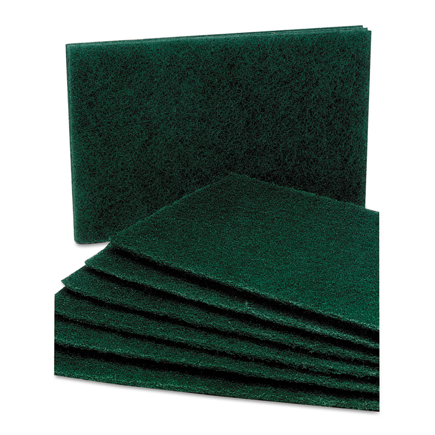AbilityOne 7920007535242, Skilcraft, Light Cleaning Scouring Pad, 6 X 9.25, Green, 10/pack