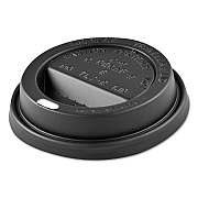Solo Traveler Sip Through Lids for ThermoGuard Hot Cups, Fits 12, 16, 20, 24 oz, Black, 1,200/Carton (DCCTL1224TGB)