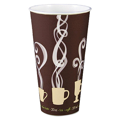 Solo Thermoguard Insulated Paper Hot Cups, 20 oz, Steam Print, 600/Carton (DCCDWTG20ST)