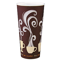 Solo Thermoguard Insulated Paper Hot Cups, 24 oz, Steam Print, 600/Carton (DCCDWTG24ST)