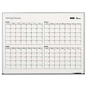 AbilityOne 7110016222133, SKILCRAFT 4-Month Dry Erase Calendar, 48 x 36, White Surface, Silver Aluminum Frame