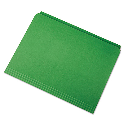 AbilityOne 7530013649505, SKILCRAFT Straight Cut File Folder, Straight Tabs, Letter Size, Green, 100/Box