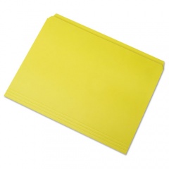 AbilityOne 7530013649486 SKILCRAFT Straight Cut File Folder, Straight Tabs, Letter Size, Yellow, 100/Box