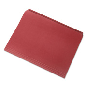 AbilityOne 7530013649484 SKILCRAFT Straight Cut File Folder, Straight Tabs, Letter Size, Red, 100/Box