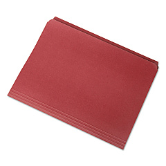 AbilityOne 7530013649484, SKILCRAFT Straight Cut File Folder, Straight Tabs, Letter Size, Red, 100/Box