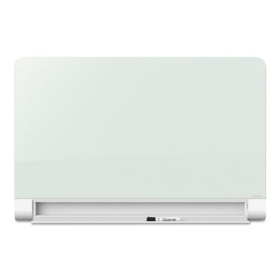 Quartet Horizon Magnetic Glass Marker Board with Hidden Tray, 74 x 42, White Surface (G7442HT)