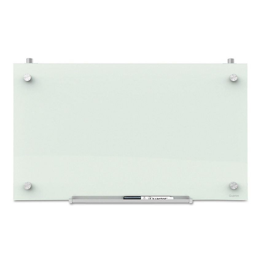 Quartet Infinity Magnetic Glass Dry Erase Cubicle Board, 30 x 18, White Surface (QRTPDEC1830)