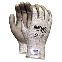 MCR Safety Memphis Dyneema Polyurethane Gloves, Medium, White/Gray, Pair (CRW9672M)