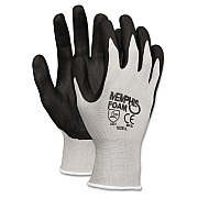 MCR Safety Economy Foam Nitrile Gloves, Medium, Gray/Black, 12 Pairs (CRW9673M)