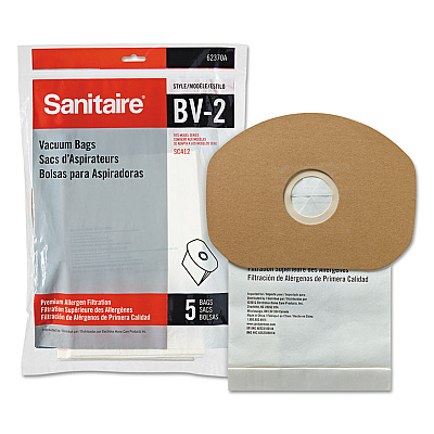 Disposable Dust Bags for Sanitaire Commercial Backpack Vacuum, 5/Pack, 10 Packs/Carton (EUR62370A10CT)