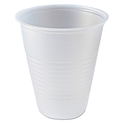 Fabri-Kal RK Ribbed Cold Drink Cups, 7 oz, Clear, 100 Bag, 25 Bags/Carton (FABRK7)