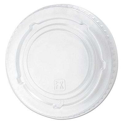 Fabri-Kal Kal-Clear/Nexclear Drink Cup Lids, Flat Lid with No Slot, Fits 12 to 20 oz Cold Cups, Clear, 1,000/Carton (FABLKC1220F)