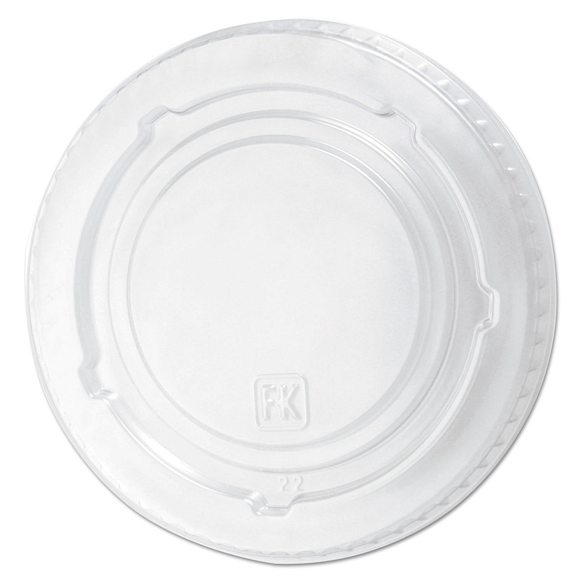 Fabri-Kal Kal-Clear/Nexclear Drink Cup Lids, Flat Lid with No Slot, Fits 12 to 20 oz Cold Cups, Clear, 1,000/Carton (FABLKC1220F)