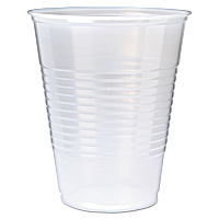 Fabri-Kal RK Ribbed Cold Drink Cups, 12 oz, Translucent, 50/Sleeve, 20 Sleeves/Carton (FABRK12)