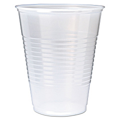 Fabri-Kal RK Ribbed Cold Drink Cups, 12 oz, Translucent, 50/Sleeve, 20 Sleeves/Carton (FABRK12)