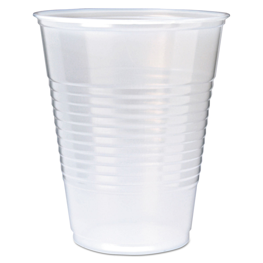 Fabri-Kal RK Ribbed Cold Drink Cups, 12 oz, Translucent, 50/Sleeve, 20 Sleeves/Carton (FABRK12)