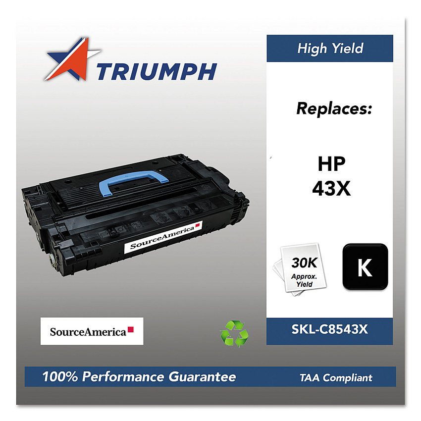Triumph 751000nsh0354 Remanufactured C8543x (43x) High-Yield Toner, 30,000 Page-Yield, Black