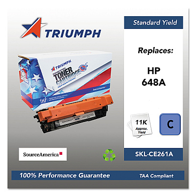 Triumph 751000NSH1115 Remanufactured CE261A (648A) Toner, 11,000 Page-Yield, Cyan