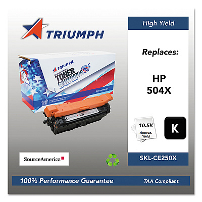 Triumph 751000nsh1104 Remanufactured Ce250x (504x) High-Yield Toner, 10,500 Page-Yield, Black