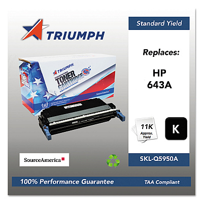 Triumph 751000NSH0283 Remanufactured Q5950A (643A) Toner, 11,000 Page-Yield, Black