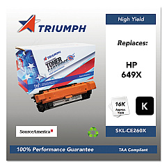 Triumph 751000nsh1114 Remanufactured Ce260x (649x) High-Yield Toner, 17,000 Page-Yield, Black