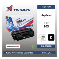 Triumph 751000NSH1319 Remanufactured CF280X (80X) High-Yield Toner, 6,900 Page-Yield, Black