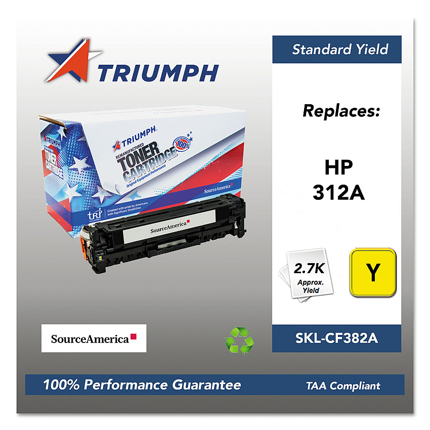 Triumph 751000nsh1409 Remanufactured Cf382a (312a) Toner, 2,700 Page-Yield, Yellow