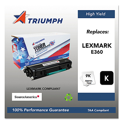 Triumph 751000nsh1061 Remanufactured E360h21a High-Yield Toner, 9,000 Page-Yield, Black (SKLE360H11A)