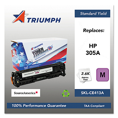 Triumph 751000NSH1287 Remanufactured CE413A (305A) Toner, 2,600 Page-Yield, Magenta