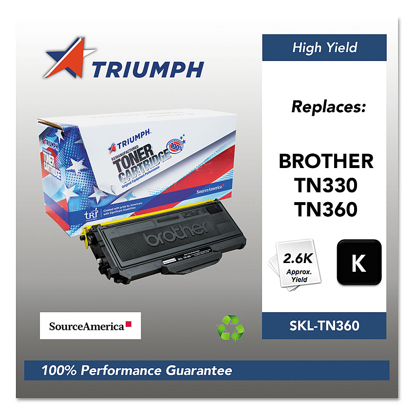 Triumph 751000nsh0953 Remanufactured Tn360 High-Yield Toner, 2,600 Page-Yield, Black