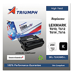 Triumph 751000nsh0210 Remanufactured 12a5845 High-Yield Toner, 25,000 Page-Yield, Black