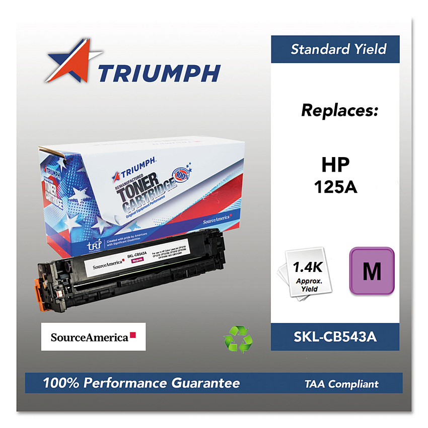 Triumph 751000nsh0978 Remanufactured Cb543a (125a) Toner, 1,500 Page-Yield, Magenta