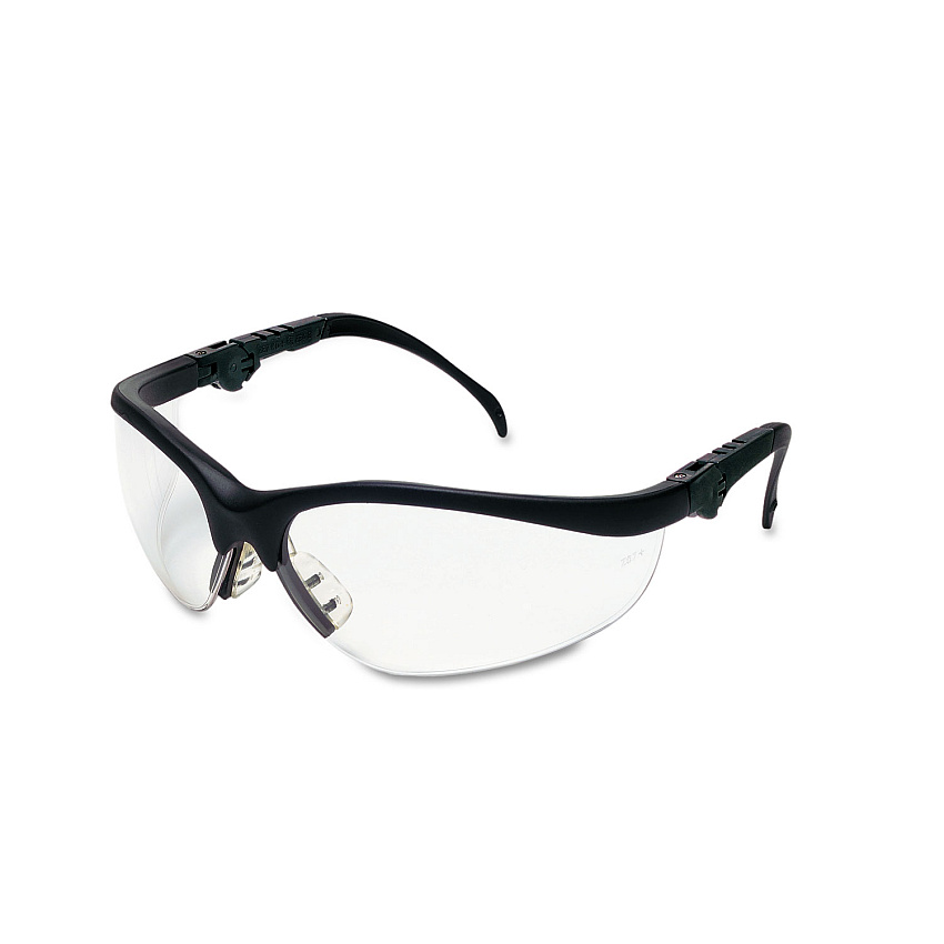 MCR Safety Klondike Plus Safety Glasses, Black Frame, Clear Lens (CRWKD310)