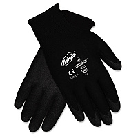 MCR Safety Ninja HPT PVC Coated Nylon Gloves, Large, Black, 12/Pack (CRWN9699LPK)