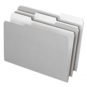 Pendaflex Interior File Folders, 1/3-Cut Tabs: Assorted, Legal Size, Gray, 100/Box (435013GRA)