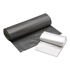 AbilityOne 8105015171377, SKILCRAFT Trash Can Liner - Linear Low-Density, 33 gal, 0.7 mil, 33" x 39", Gray, Perforated Roll, 250/Carton