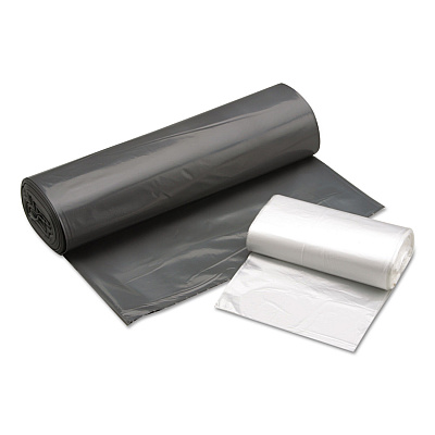 AbilityOne 8105015171377, SKILCRAFT Trash Can Liner - Linear Low-Density, 33 gal, 0.7 mil, 33" x 39", Gray, Perforated Roll, 250/Carton