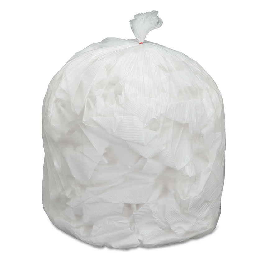 AbilityOne 8105015171344, SKILCRAFT Trash Can Liner - High-Density, 45 gal, 12 mic, 40" x 48", Natural, 250/Carton