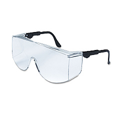 MCR Safety Tacoma Wraparound Safety Glasses, Black Frames, Clear Lenses (CRWTC110XL)