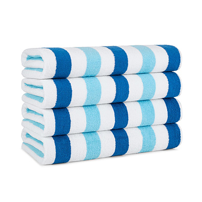 Cabo Cabana Beach Towel 30x70 Navy/blue, Pack Of 4 (PNP-CABOCABANA-NV/BL)