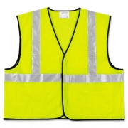 MCR Safety Class 2 Safety Vest, Polyester, 2X-Large, Fluorescent Lime with Silver Stripe (VCL2SLXL2)