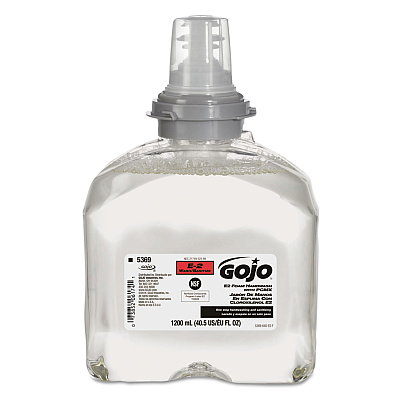 GOJO E2 Foam Handwash with PCMX Refill for TFX Dispensers, Fragrance-Free, 1,200 mL, 2/Carton (536902)