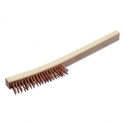 AbilityOne 7920002555135, SKILCRAFT Wire Brush, Copper Beryllium Alloy Bristles, 6" Brush, 13.5" Wood Handle