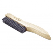 AbilityOne 7920002691259, SKILCRAFT Stainless Steel Brush, Stainless Steel Bristles, 10.5" Brush, 10.5" Tan Plastic Handle