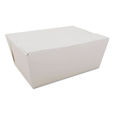 SCT CHAMPPAK CARRYOUT BOXES, #4, WHITE, 7.75 X 5.5 X 3.5, 160/CARTON (SCH0744)
